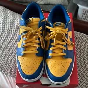 Nike Dunk Low Retro Blue and Yellow  Sneakers